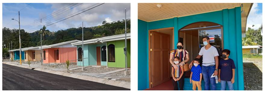 Fotografías del proyecto de vivienda entregado Kilómetro 20 en Golfito.